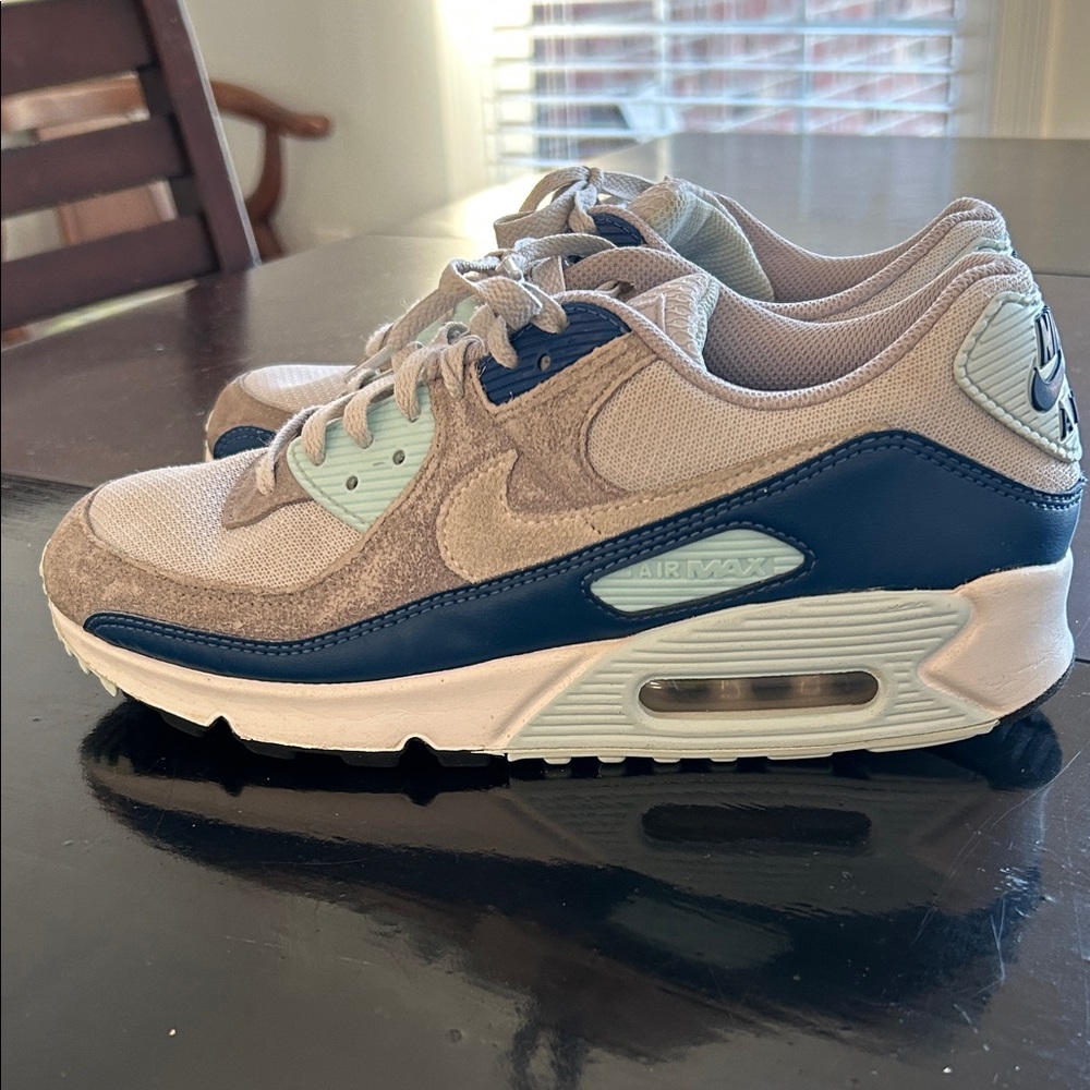Nike Air Max Trainer in Taupe, Navy, and Pale Mint